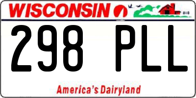 WI license plate 298PLL