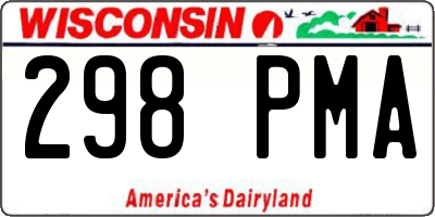 WI license plate 298PMA