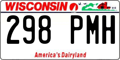 WI license plate 298PMH