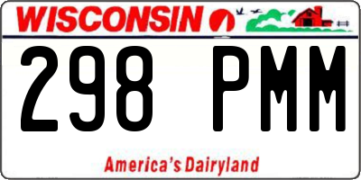 WI license plate 298PMM