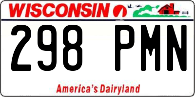 WI license plate 298PMN