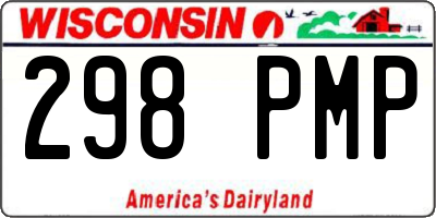 WI license plate 298PMP