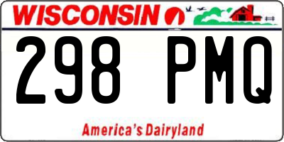 WI license plate 298PMQ