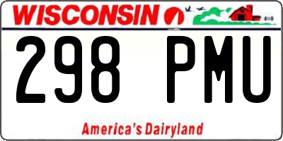 WI license plate 298PMU