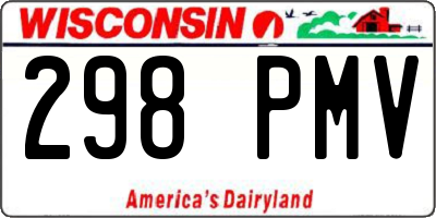 WI license plate 298PMV