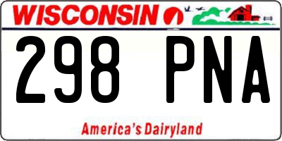WI license plate 298PNA