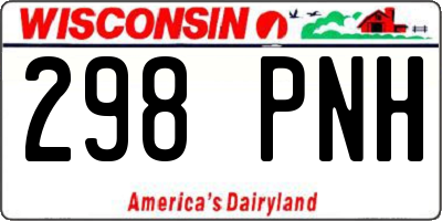 WI license plate 298PNH