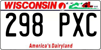 WI license plate 298PXC