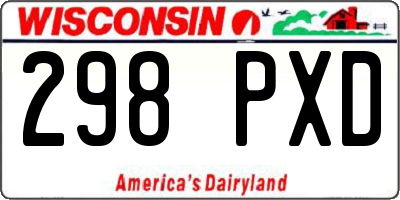 WI license plate 298PXD
