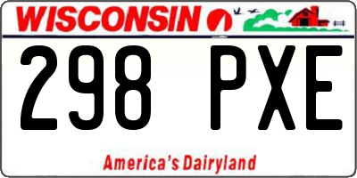 WI license plate 298PXE