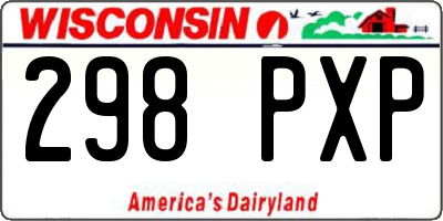 WI license plate 298PXP