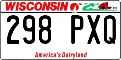 WI license plate 298PXQ