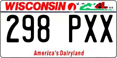 WI license plate 298PXX