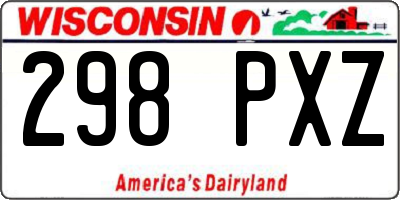 WI license plate 298PXZ