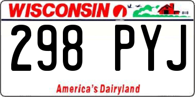 WI license plate 298PYJ
