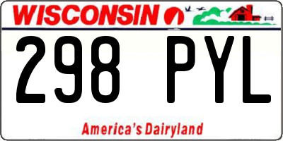 WI license plate 298PYL