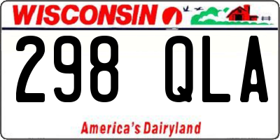WI license plate 298QLA