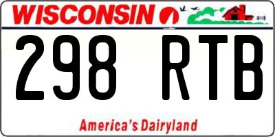 WI license plate 298RTB