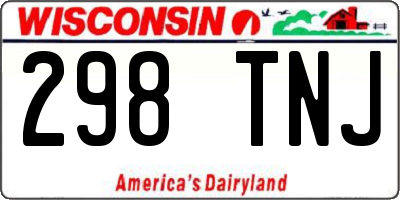 WI license plate 298TNJ