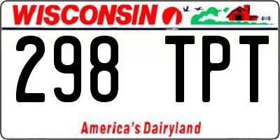 WI license plate 298TPT