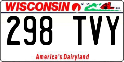 WI license plate 298TVY