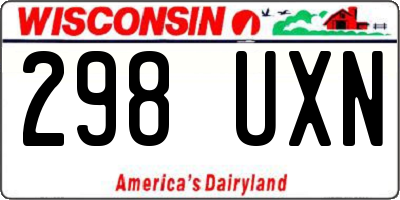WI license plate 298UXN