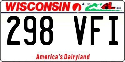 WI license plate 298VFI