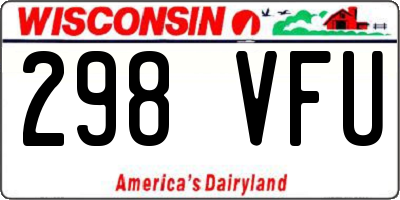 WI license plate 298VFU