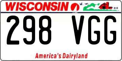WI license plate 298VGG