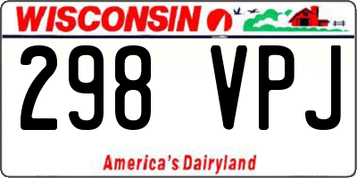 WI license plate 298VPJ