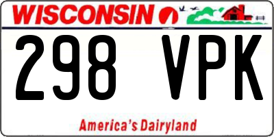 WI license plate 298VPK