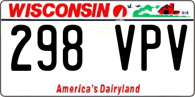 WI license plate 298VPV