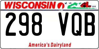 WI license plate 298VQB