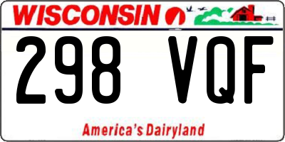 WI license plate 298VQF