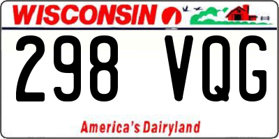 WI license plate 298VQG