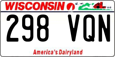 WI license plate 298VQN