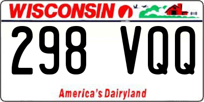WI license plate 298VQQ