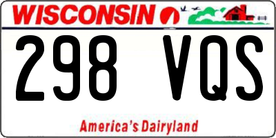 WI license plate 298VQS