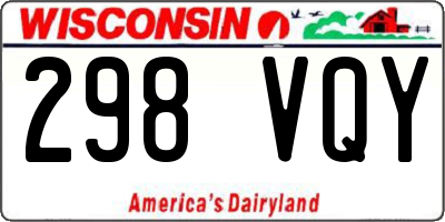 WI license plate 298VQY