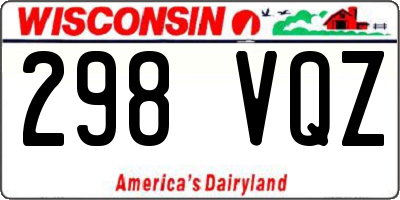 WI license plate 298VQZ