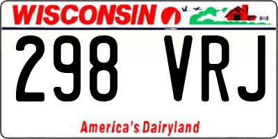 WI license plate 298VRJ