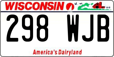 WI license plate 298WJB