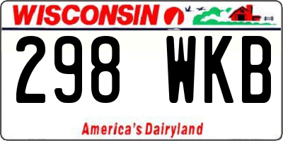 WI license plate 298WKB