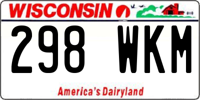 WI license plate 298WKM