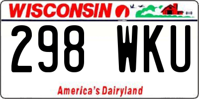 WI license plate 298WKU