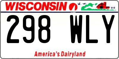 WI license plate 298WLY