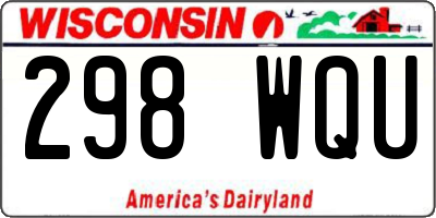 WI license plate 298WQU