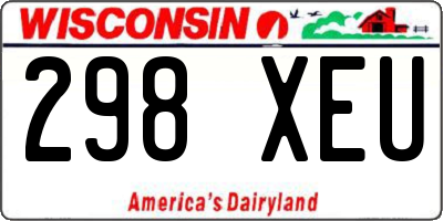 WI license plate 298XEU