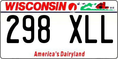 WI license plate 298XLL