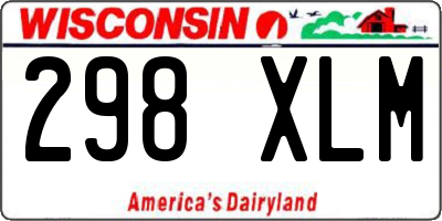 WI license plate 298XLM